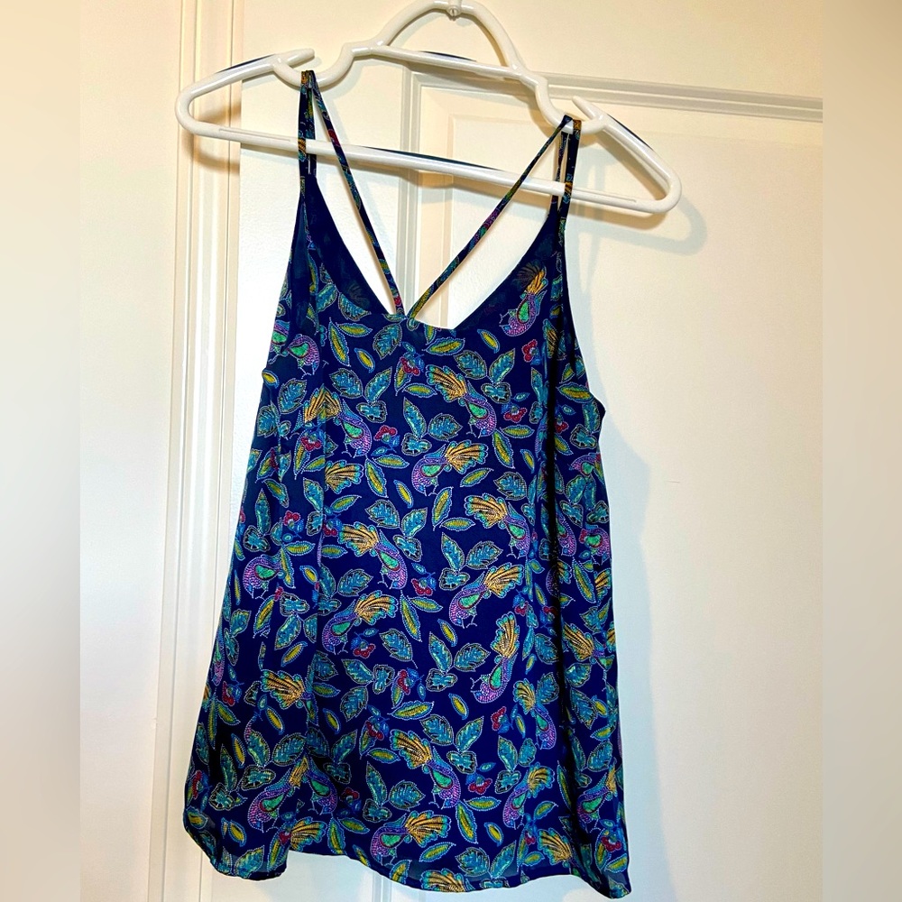 Skies Are Blue Tank Top with a cute pattern, size small
